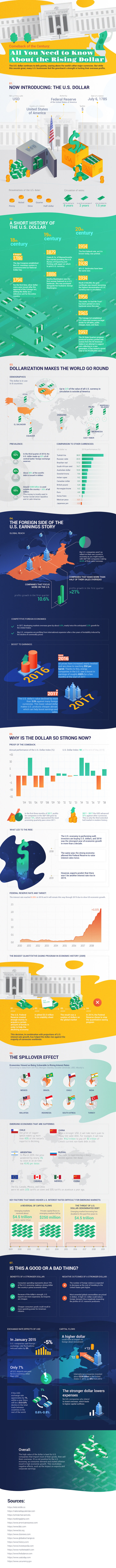 The Rising Dollar - Fortunly Infographic