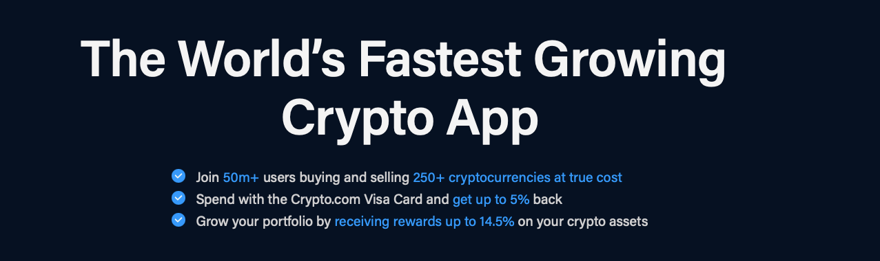 Crypto.com website screenshot