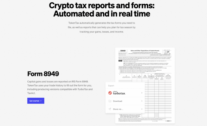 TokenTax Platform Screenshot